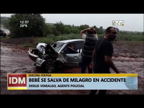 Itapúa: Bebé sale despedido del vehículo en accidente de tránsito