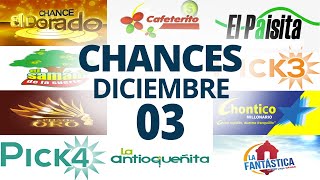 Resultados del Chance del Jueves 3 de Diciembre de 2020 | Loterías ????????????????