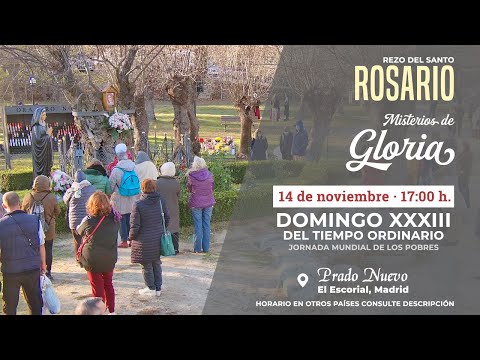 Santo Rosario Meditado (Misterios de Gloria) en Directo desde Prado Nuevo, Domingo 14 de Nov., 17 h.