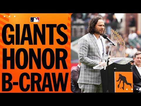 Brandon Crawford Celebration Day highlights! (Giants honor World Series champion and Gold Glove SS)