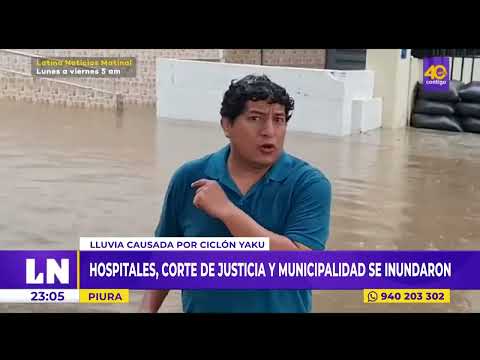 Piura: hospitales, cortes de justicia y municipalidad se inundaron por lluvias