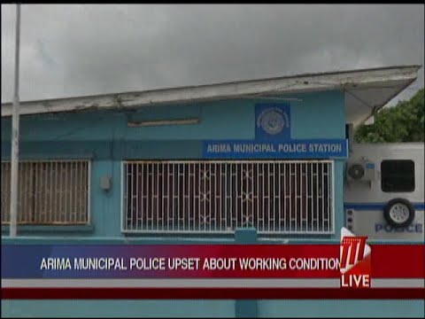 Arima Municipal Police Protest For Better Conditions