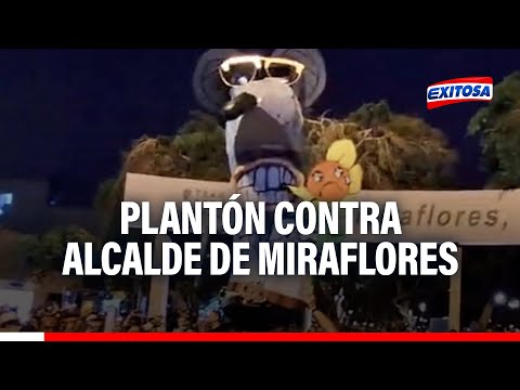 Plantón contra alcalde de Miraflores: Vecinos piden revocatoria de Carlos Canales