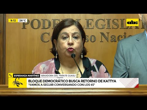 Frente democrático confía en lograr votos para rever expulsión de Kattya
