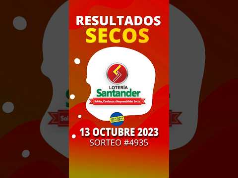 Secos de la Lotería de Santander del 13 de Octubre 2023 #shorts #resultado #loteria #santander
