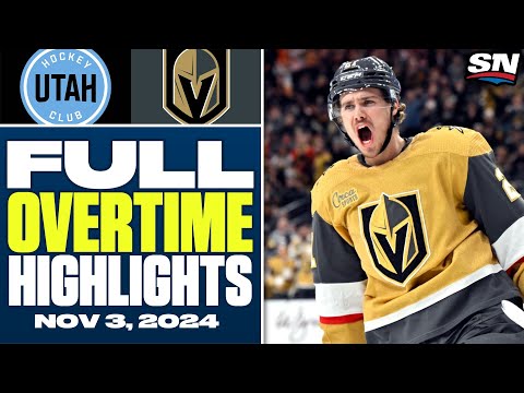 Utah Hockey Club at Vegas Golden Knights | FULL Overtime Highlights - November 2, 2024