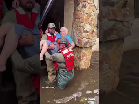 Elderly woman RESCUED from Hurricane Milton