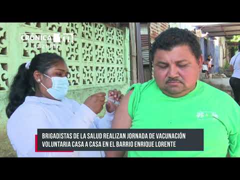 Familias del Enrique Lorente, Managua, protegidas con la vacunación casa a casa - Nicaragua