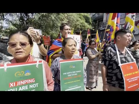 Tibetans protest against China in New Delhi as leaders arrive ahead of G20 summit