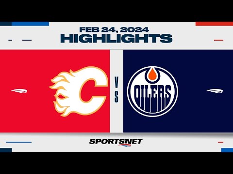 NHL Highlights | Flames vs. Oilers - February 24, 2024