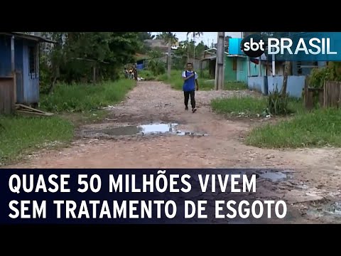 Quase 50 milhões de pessoas vivem sem tratamento de esgoto, aponta IBGE | SBT Brasil (23/02/24)