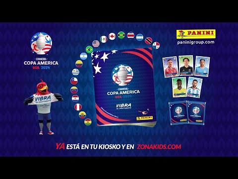Publicidad del Álbum de figuritas Oficial Panini de la CONMEBOL Copa América USA 2024