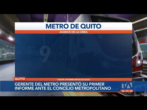 Gerente del Metro Víctor Villacrés presentó su primer informe ante el Concejo Metropolitano