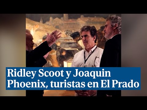 Ridley Scott y Joaquin Phoenix visitan el Museo del Prado y disfrutan de los cuadros de Goya