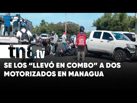 ¡En combo! Camioneta invade carril y provoca choque en Managua - Nicaragua