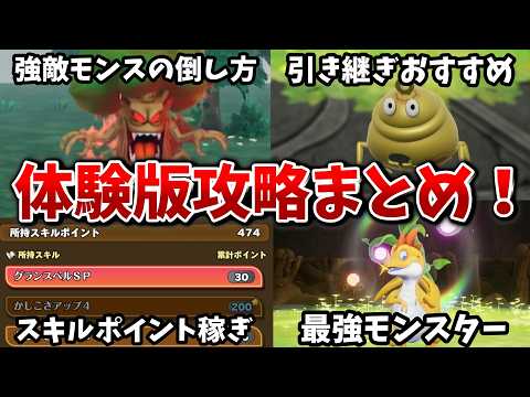 【DQM4】引継ぎおすすめ・強敵討伐・SP稼ぎなど！これ1本で全部わかる体験版攻略総集編【ドラクエモンスターズ4】