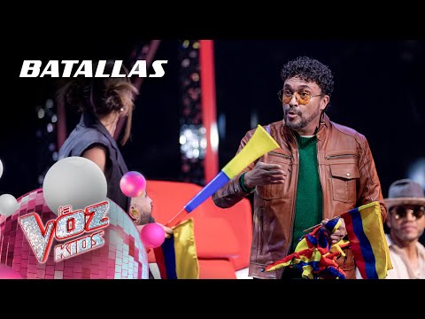 Cepeda le juega una broma a Greeicy al ocultarle unas banderas– Batallas | La Voz Kids 2024