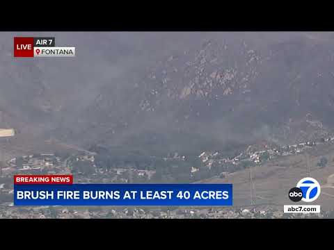 Sierra Fire: 40-acre blaze erupts in Fontana, threatening homes