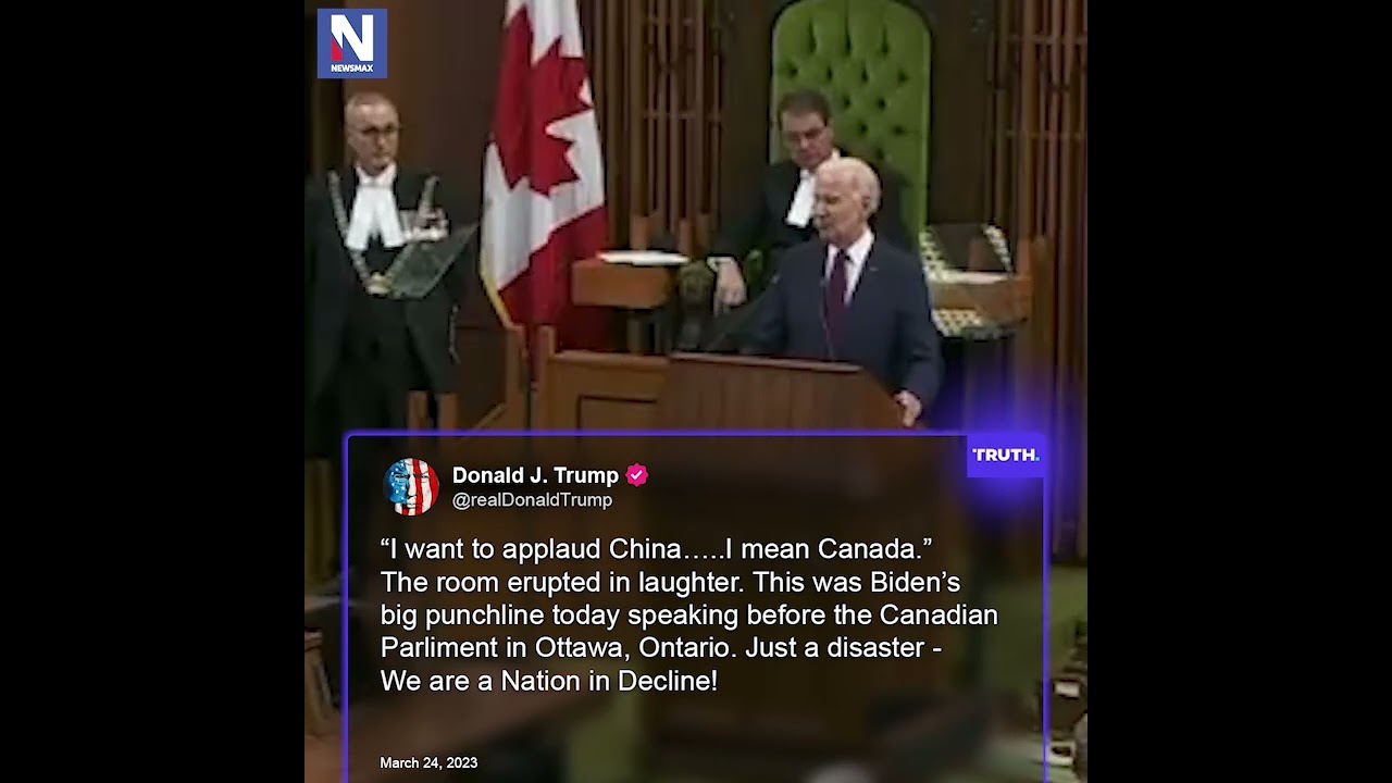 Trump reacts: Biden applauds ‘China – I mean Canada’