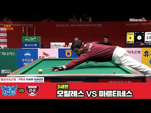 3세트 휴온스(모랄레스)vs크라운해태(마르티네스)[웰컴저축은행 PBA 팀리그 4R]