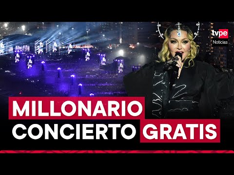 Brasil: Madonna reúne a más 1.5 millones de fanáticos en concierto gratis en Copacabana
