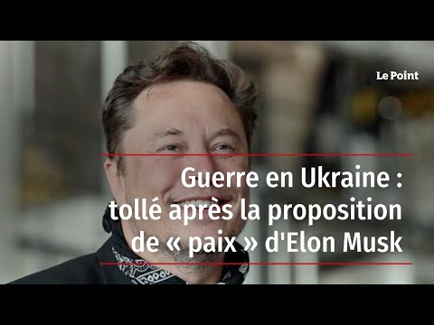 Guerre en Ukraine : tollé après la proposition de « paix » d'Elon Musk
