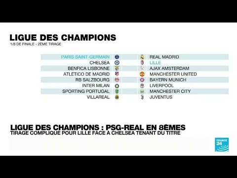 Deuxième tirage pour la Ligue des champions : PSG-Real en 8è de finales • FRANCE 24