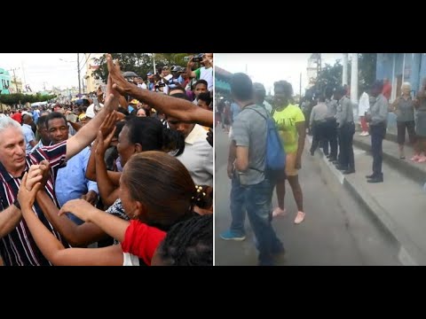 Un joven INTERRUMPE a Díaz-Canel en La Maya y termina RODEADO de POLICÍAS