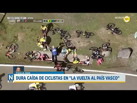 Itzulia 2024: dura caída de ciclistas en la vuelta al País Vasco ?N20:30? 04-04-24
