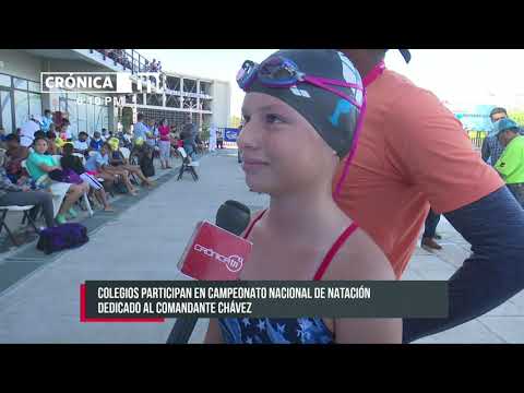 Realizan campeonato departamental escolar de natación en honor a Hugo Chávez - Nicaragua