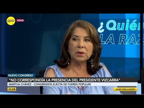 Martha Chávez: “No correspondía la presencia del Presidente en un evento que es del Congreso”