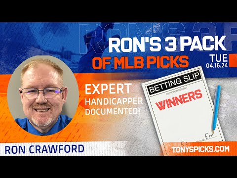 3 FREE MLB Picks and Predictions on MLB Betting Tips by Ron Crawford, Tuesday 4/16/2024
