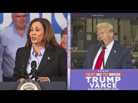 Harris, Trump campaign across battleground states on key issues ahead of 2024 election