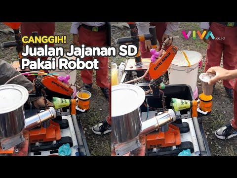 Abang Jajanan SD Ini Jualan Minuman Gunakan Robot Buatan Sendiri