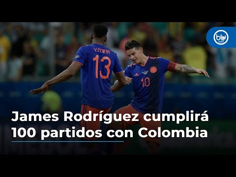 James Rodríguez cumplirá 100 partidos con Colombia y Yerry Mina lo llenó de elogios