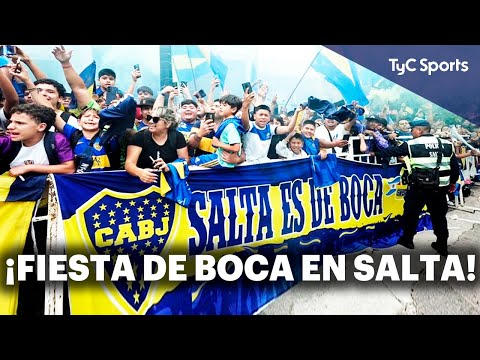 LOCURA DE LOS HINCHAS DE BOCA  EL XENEIZE LLEGÓ A SALTA Y DESATÓ LA FIESTA DE SU GENTE