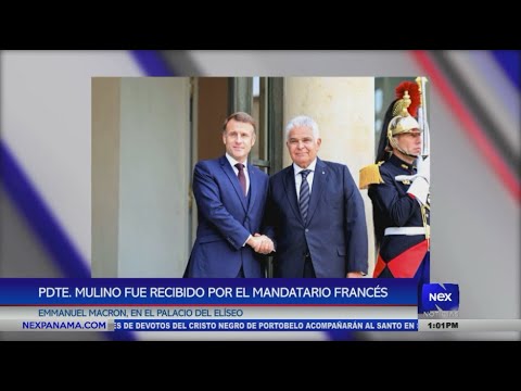 Presidente Mulino fue recibido por el mandatario france?s Emmanuel Macro?n en el Palacio del Eliseo