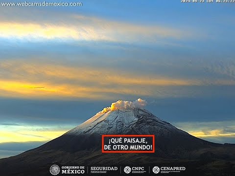 #POPOCATÉPETL | ¡Espectacular paisaje nevado del coloso! El #Volcán #EnVivo