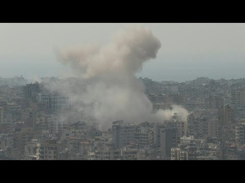 De la fumée s'élève au-dessus de la banlieue sud de Beyrouth après une nouvelle frappe | AFP Images