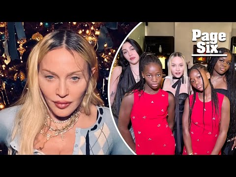 Madonna shares rare photo with 4 kids, boyfriend Akeem Morris celebrating Christmas and Hanukkah ...