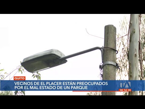 Vecinos de El Placer, sur de Quito, denuncian que un parque abandonado ocasiona inseguridad