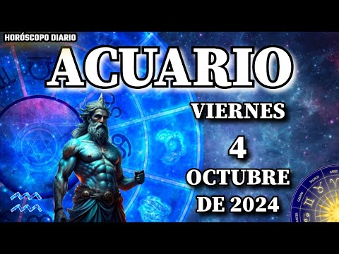 Horóscopo Diario  Acuario  4 De Octubre De 2024.  horóscopo