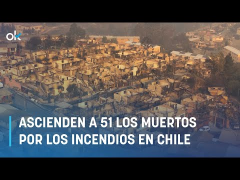 Ascienden a 51 los muertos por los incendios en Chile