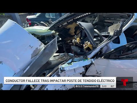 Conductor muere tras impactar poste eléctrico en San Juan