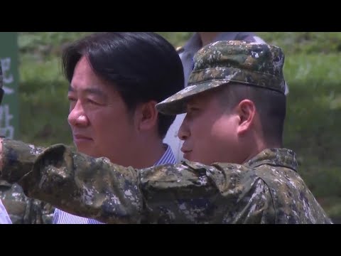 Taiwan president Lai Ching-te inspects army bootcamp in Taichung over growing tension with China