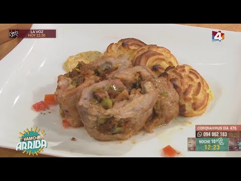 Vamo Arriba -  Matambrito de cerdo relleno con papas dauphine