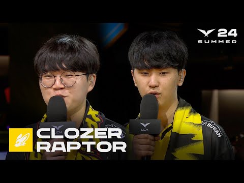 Clozer, Raptor 인터뷰 | FOX vs. KDF | 08.10 | 2024 LCK 서머 스플릿