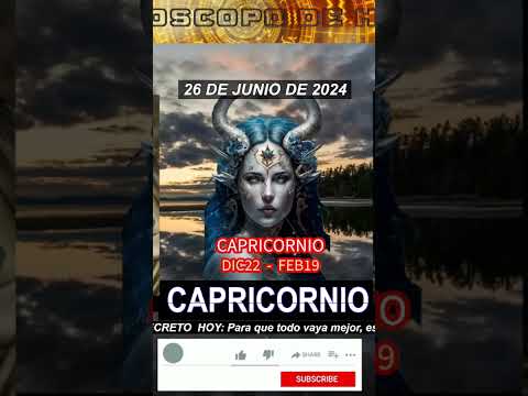 Horóscopo Diario - Capricornio - 26 de Junio de 2024. #shorts