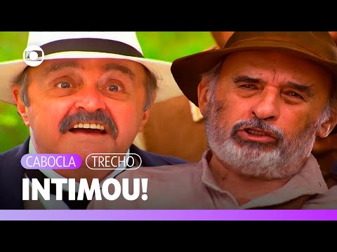 Justino avisa a Felício que é dono das terras onde ele mora e o manda sair! | Cabocla |  TV Globo