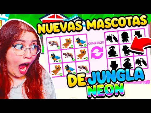 TRADEO SOLO *MASCOTAS DE JUNGLA NEÓN* por 24 HORAS y NO CREERÉIS QUE PASA en ADOPT ME... ROBLOX